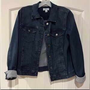 Size small- dark wash denim jacket- Croft and Barrow